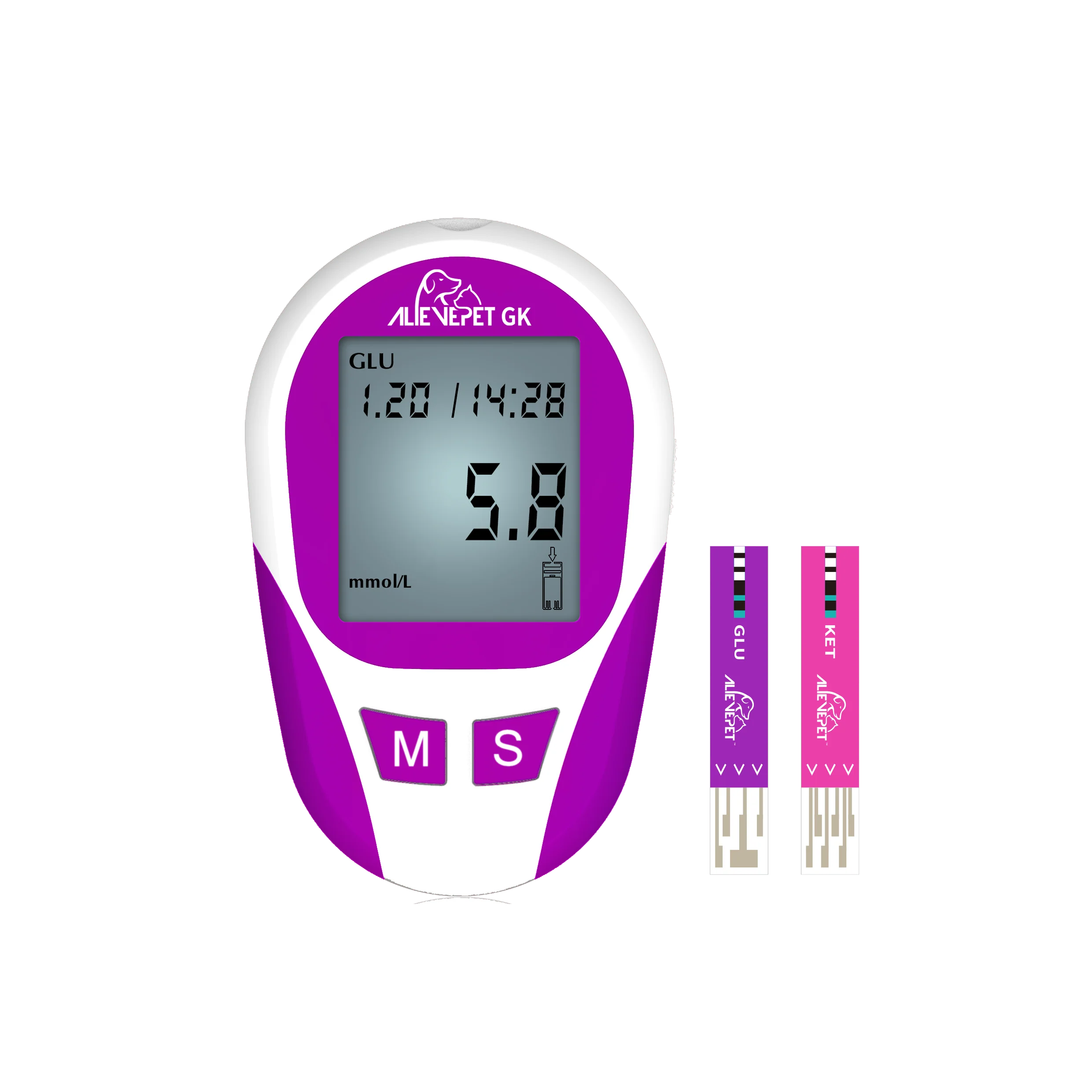 AlievePet Blood Glucose and β-KetoneTest Meter with Strips